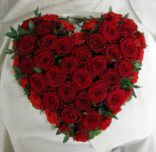 25 red Rose Heart Shaped Arrangement