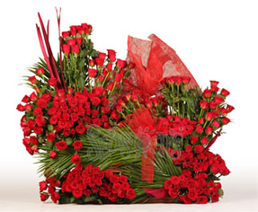 Tall Arrangement of 200 Red Roses