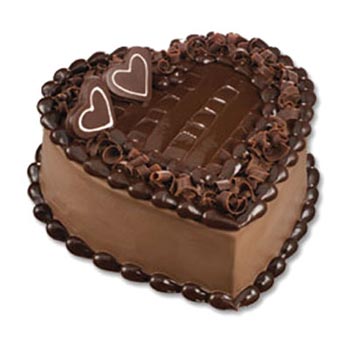 1 kg Eggless Heart Chocolate Cake