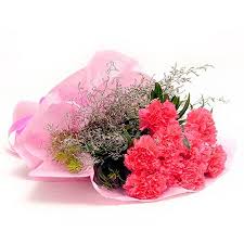 8 Pink Carnations bouquet