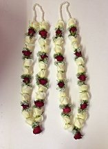 2 Fresh Roses Garlands for Bride & Groom
